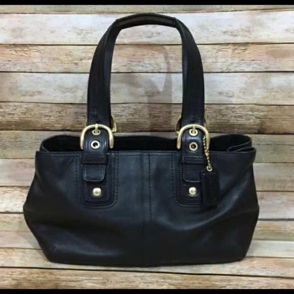 Coach Soho Black Leather Bag F0820-F11844 - Picture 1 of 13